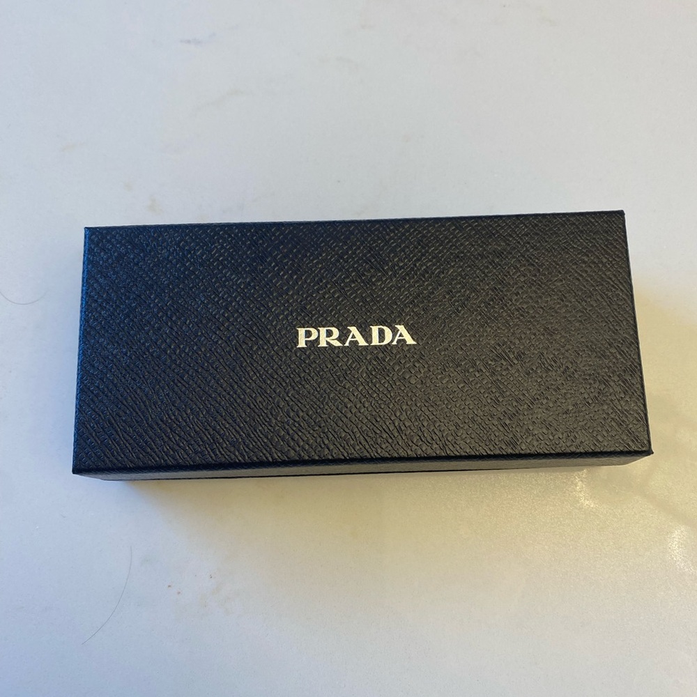 Prada Black Textured Glasses Case